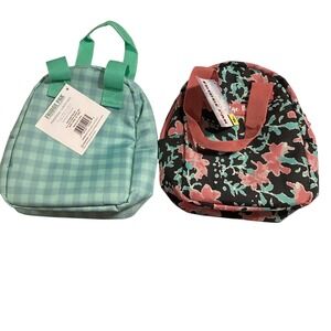 Fridge Pak Personal Lunch Bag Set of‎ 2 Gingham Floral